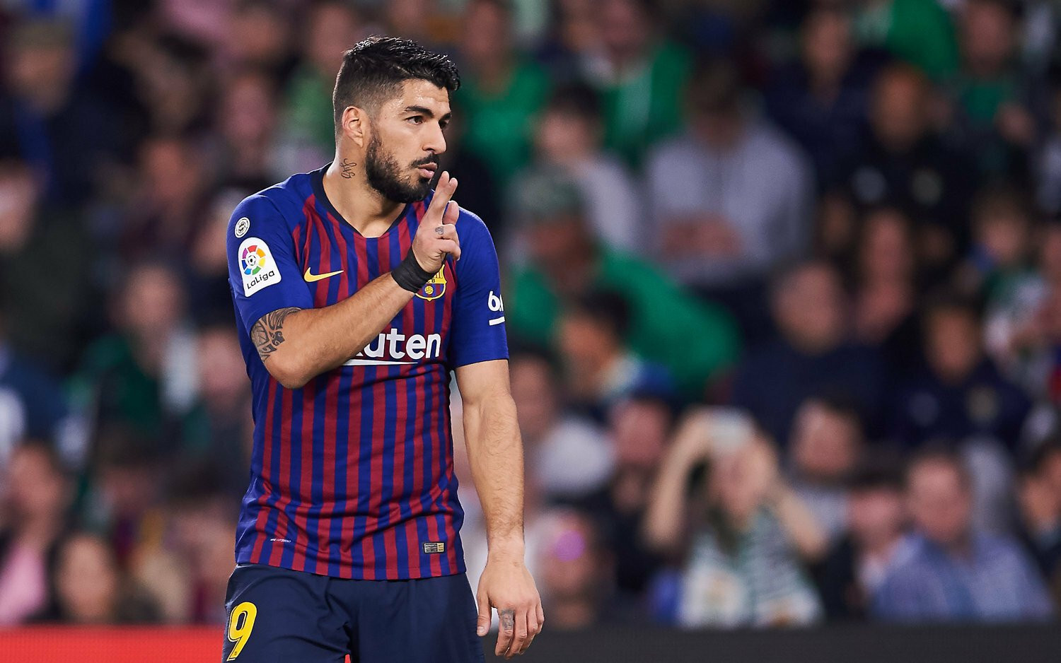 Luis Suárez celebrando un gol con el Barça / EFE