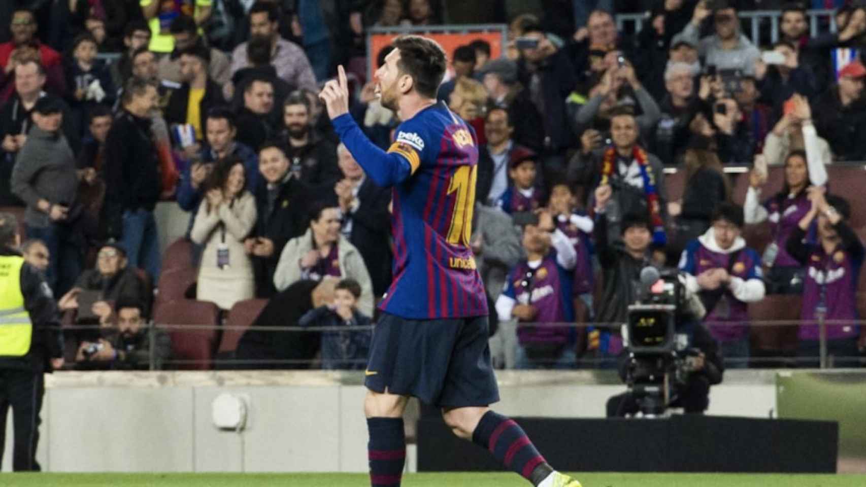 Una foto de Leo Messi celebrando un gol / FCB