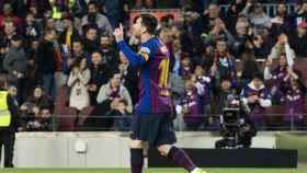 Una foto de Leo Messi celebrando un gol / FCB