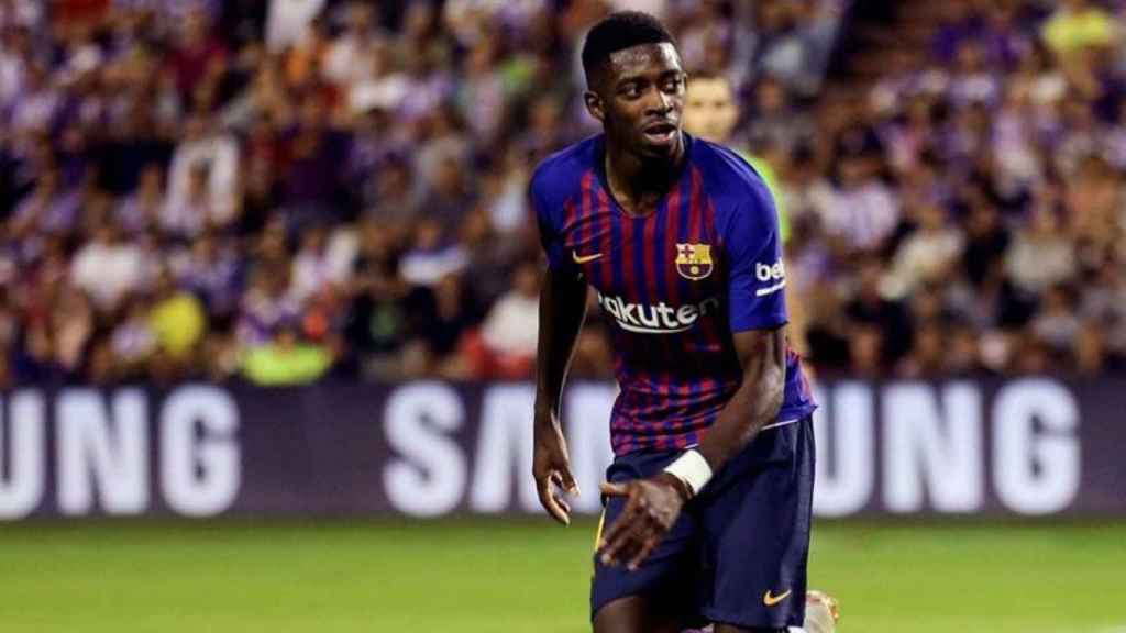 Ousmane Dembelé durante un partido del Barça / EFE