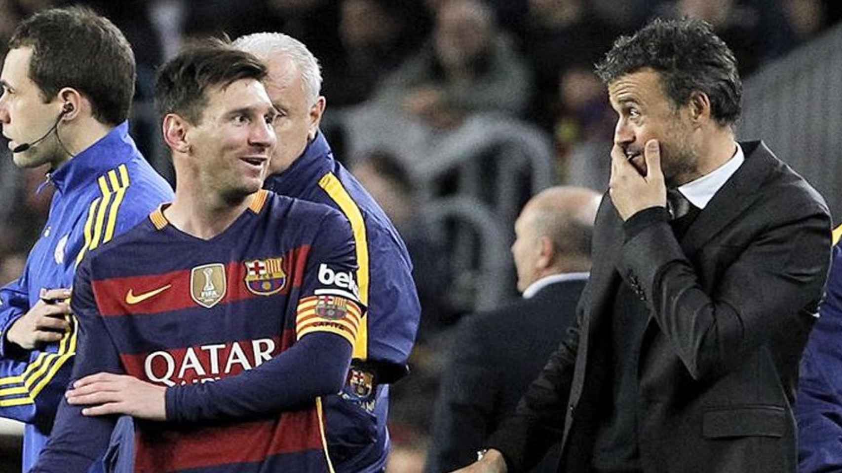 Luis Enrique y Messi en su etapa en el Barça / EFE