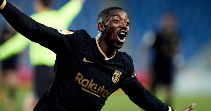 Dembelé, celebrando su gol contra la Real Sociedad | EFE