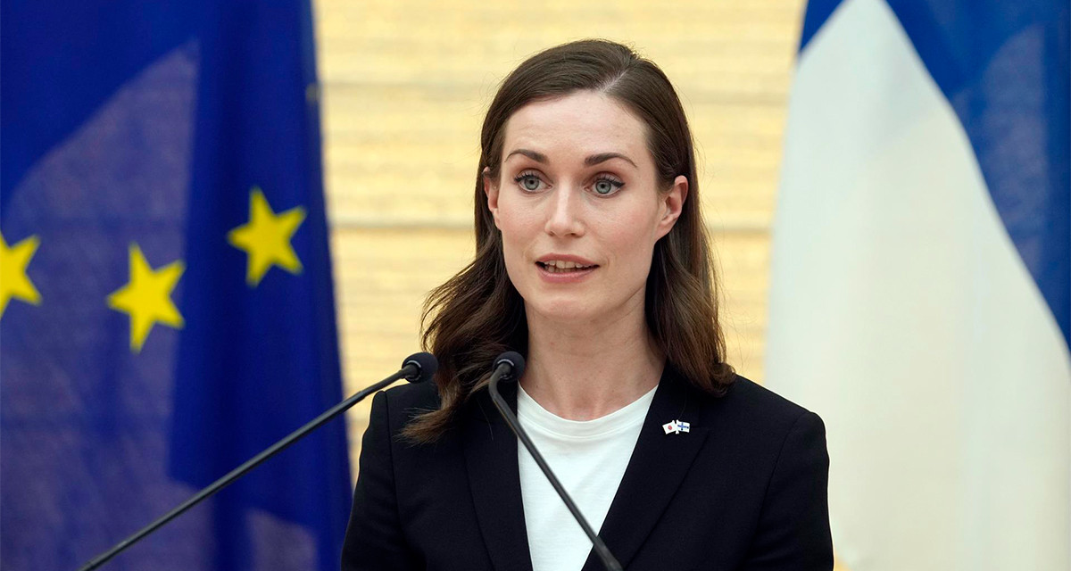 La primera ministra de Finlandia, Sanna Marin, en una comparecencia anterior - EFE/EPA/FRANCK ROBICHON