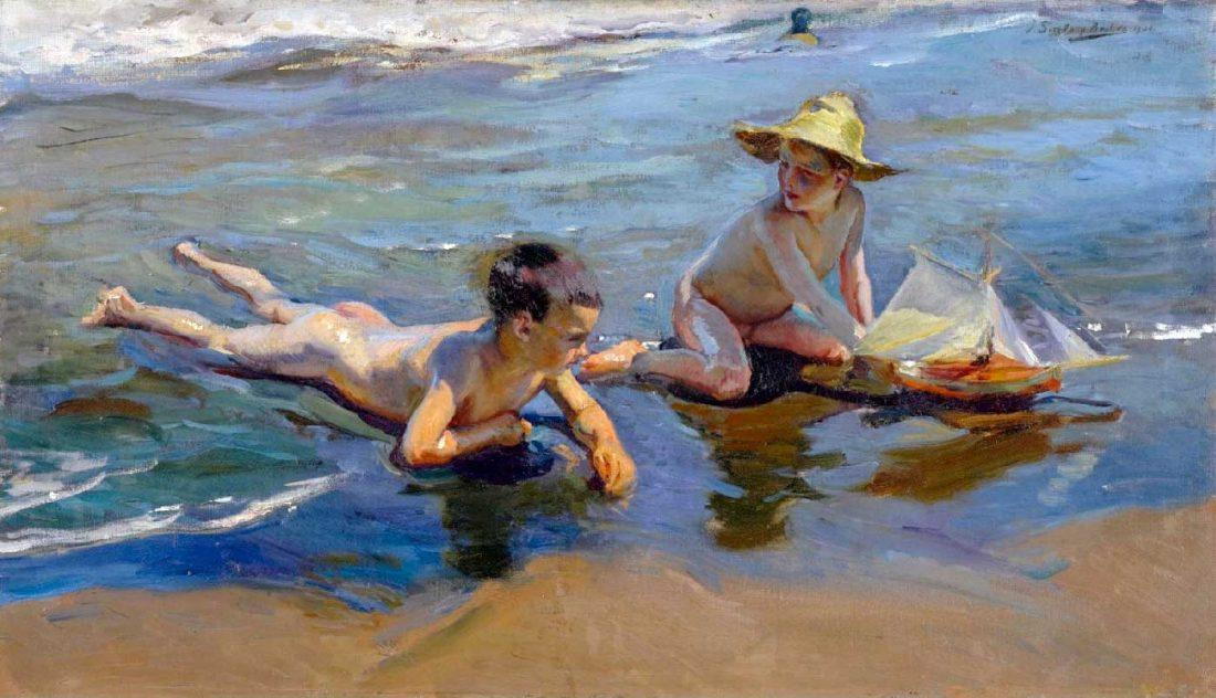 Réplica al óleo de un Sorolla