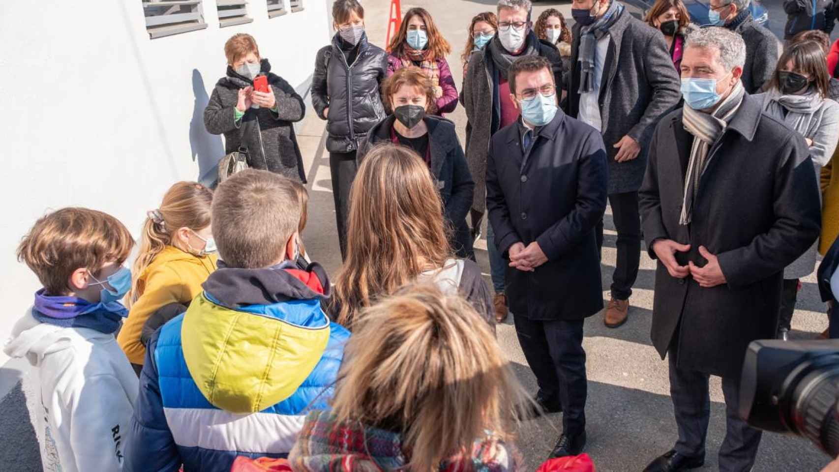 El presidente del Govern, Pere Aragonès, en una visita a municipios de Lleida / EP