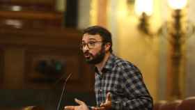 El diputado de la CUP Albert Botran interviene en el Congreso / EP