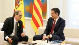 Pedro Sánchez, presidente del Gobierno (d), y Quim Torra, presidente de la Generalitat (i) / EP