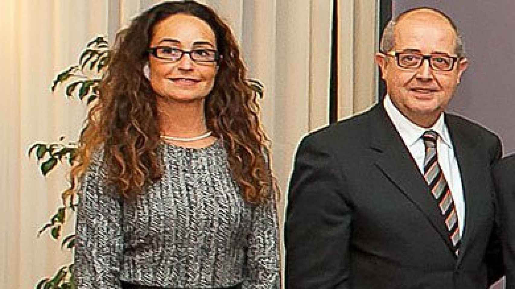 La nueva 'número dos' de la Oficina Antifraude, Maite Masià, junto al Consejero de Empresa y Empleo, Felip Puig