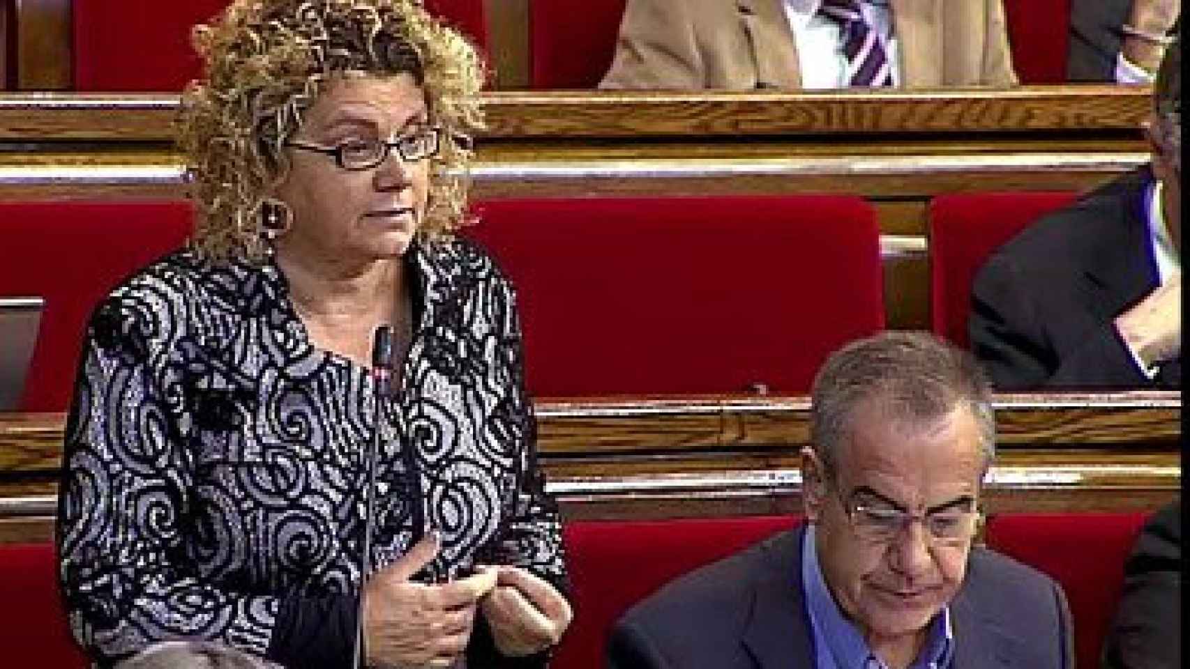 La diputada ex socialista Marina Geli, en un pleno del Parlamento autonómico.