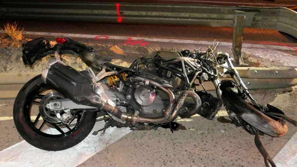 La moto del fatídico choque mortal de Sitges / MOSSOS D'ESQUADRA