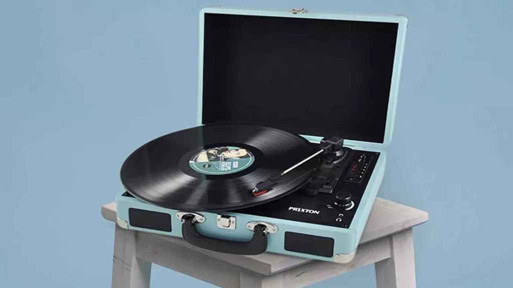 Tocadiscos con aire vintage