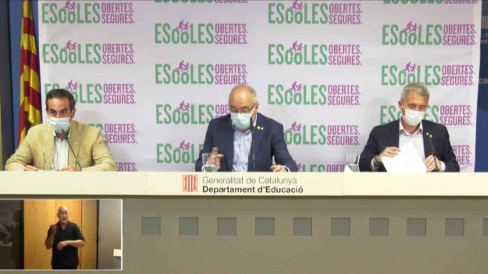 El consejero de Educación Josep Bargalló presenta el plan para la vuelta a la escuela / EP