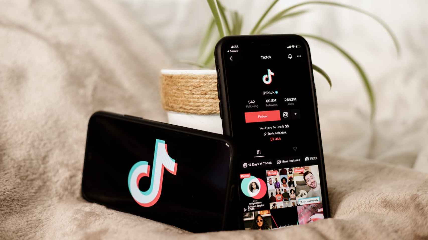 Teléfono móvil con TikTok