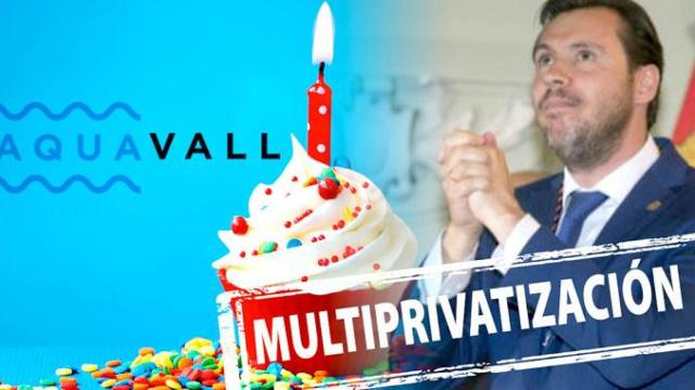 Óscar Puente, el alcalde de Valladolid que impulsó la recuperación de la gestión pública del agua a través de Aquavall / FOTOMONTAJE DE CG