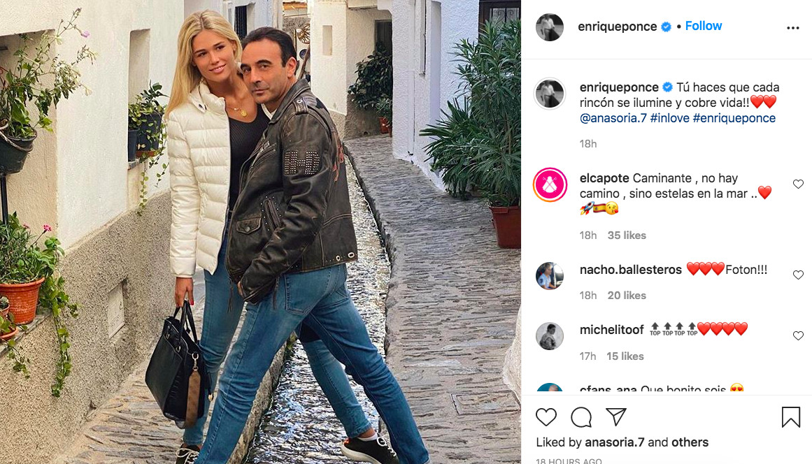 Enrique Ponce y Ana Soria disfrutan de una escapada de enamorados en Granada / INSTAGRAM