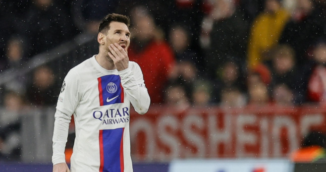 Leo Messi, tras caer eliminado contra el Bayern Múnich en Champions / EFE