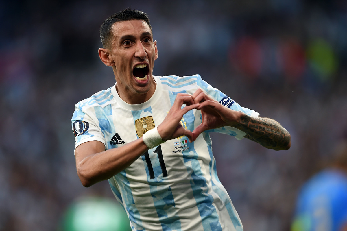 Ángel Di María, celebrando un gol marcado con Argentina / EFE