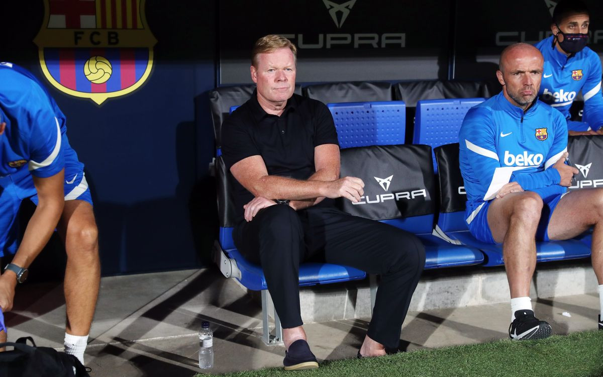 Ronald Koeman, que afronta el debut en la Liga lleno de bajas, durante el trofeo Joan Gamper / FCB