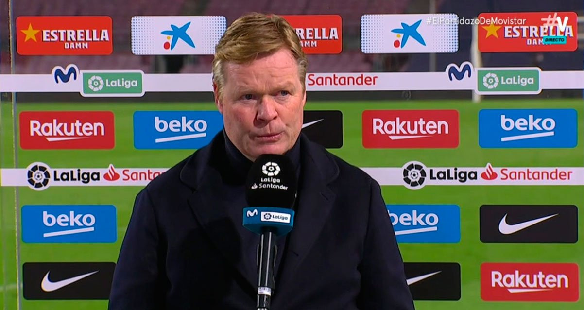 Ronald Koeman en la rueda de prensa tras el Barça-Athletic / REDES