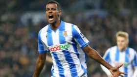 Alexander Isak celebrando un gol con la Real Sociedad /REDES