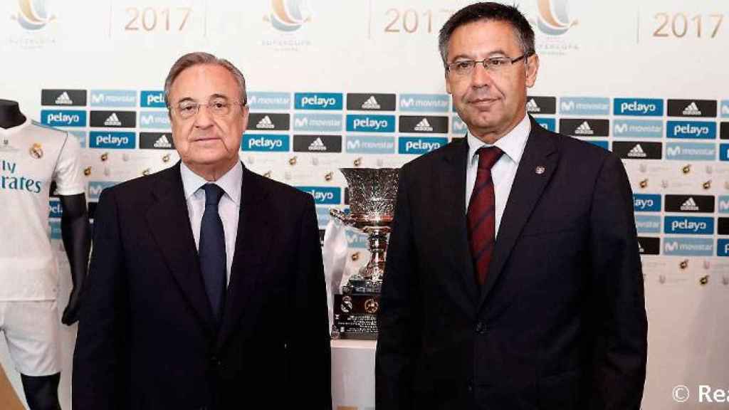 Florentino Pérez y Josep Maria Bartomeu juntos en un acto / REAL MADRID CF