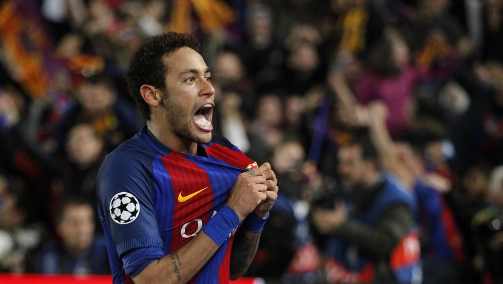 Neymar celebrando un gol con el Barça / EFE