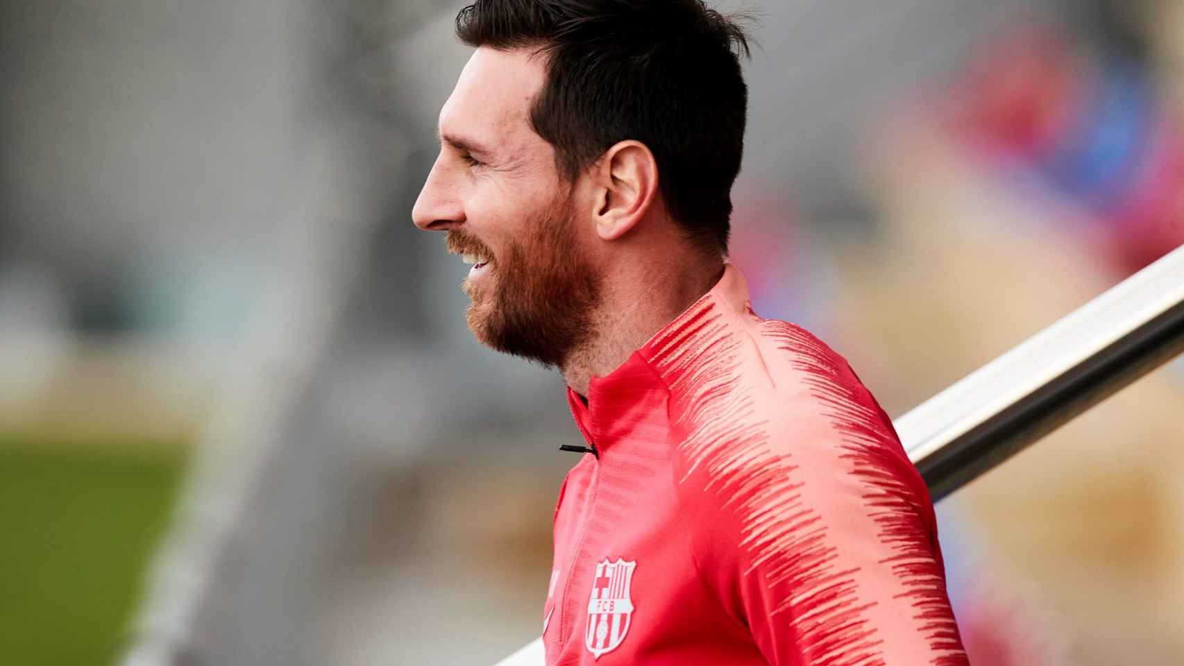 Messi en el entrenamiento previo al duelo frente al Manchester United / EFE