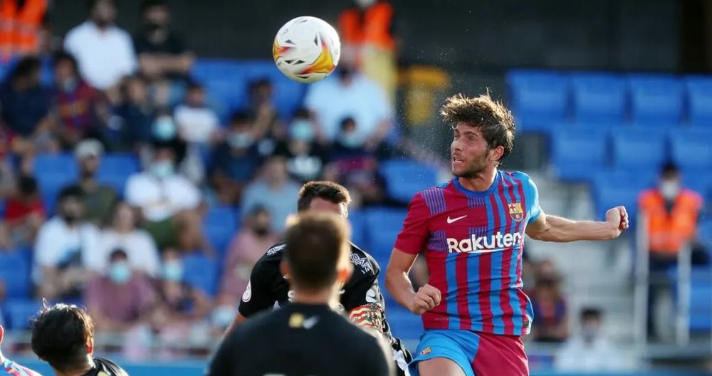 Cabezazo de Sergi Roberto ante el Nàstic / FCB