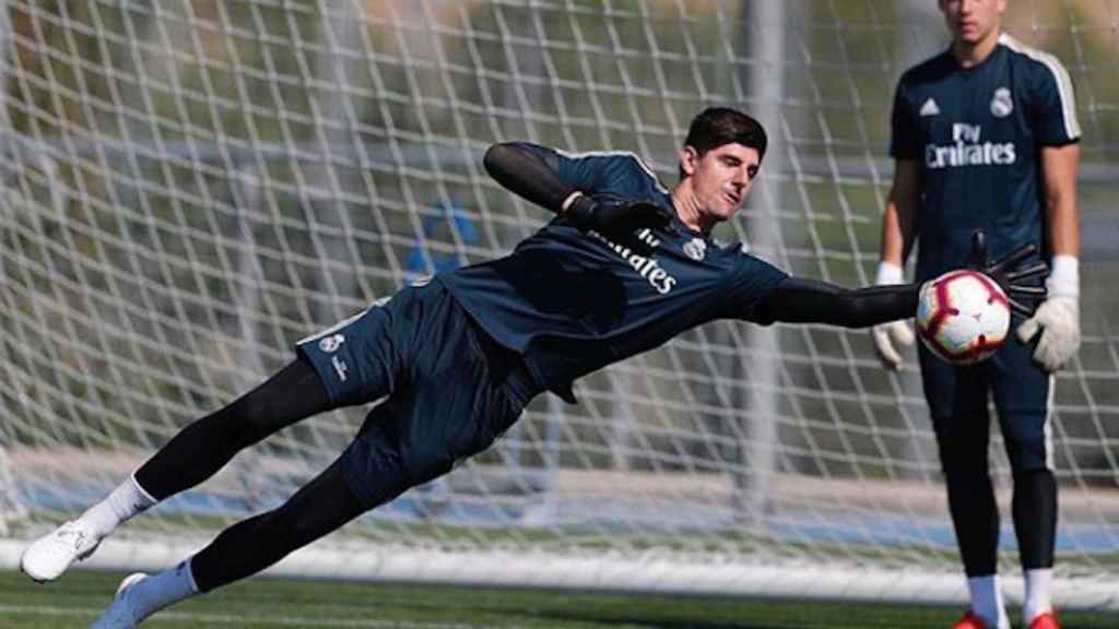 Una foto de Courtois durante un entrenamiento con el Real Madrid / Instagram