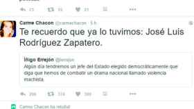 El desliz de Chacón en Twitter