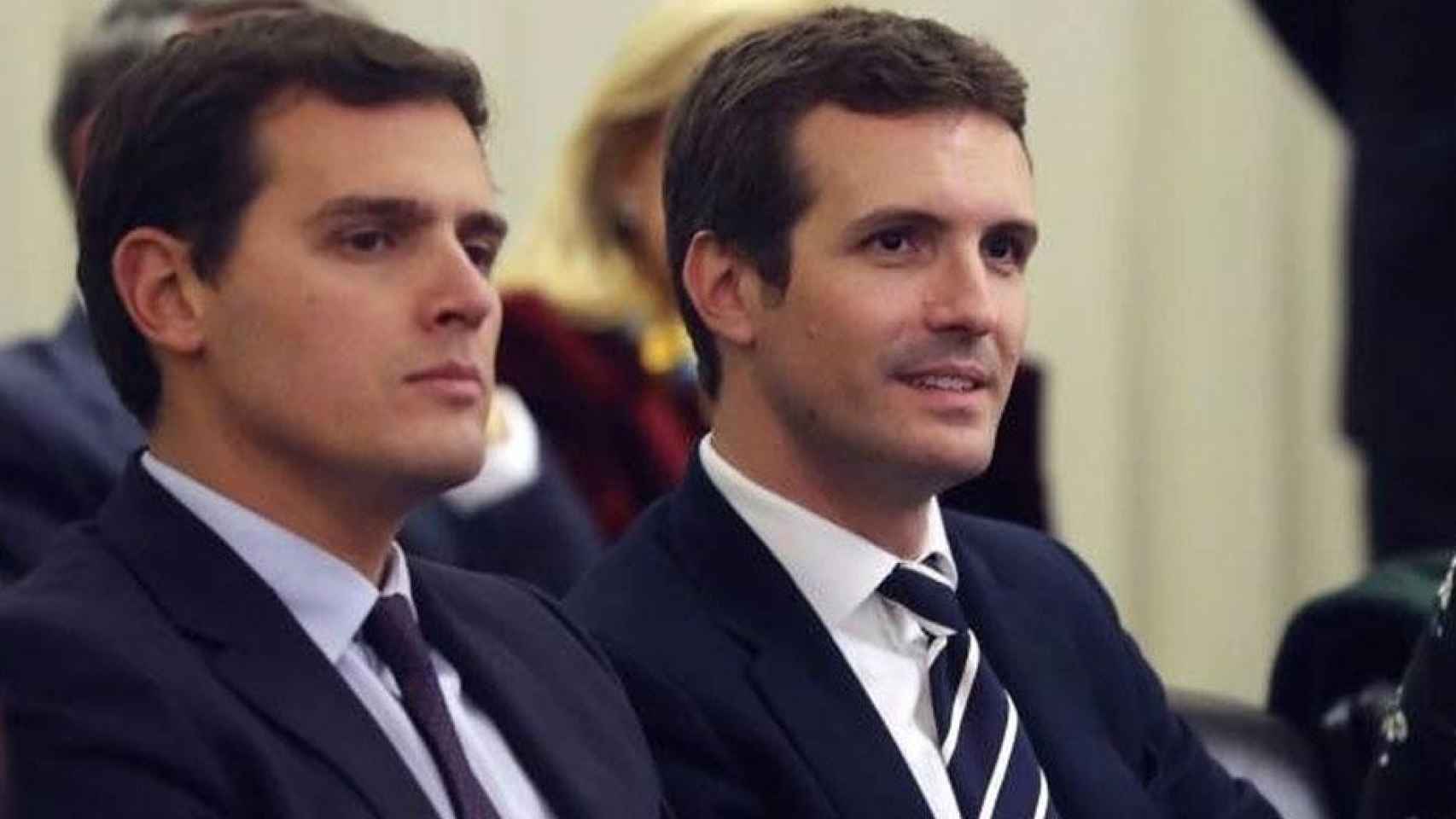 Albert Rivera y Pablo Casado en una foto de archivo. Programa electoral / EFE