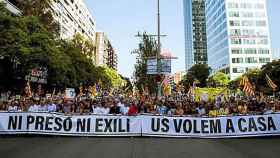 Manifestación de apoyo a los encarcelados por el 'procés' con gritos de Llarena a la prisión / EFE