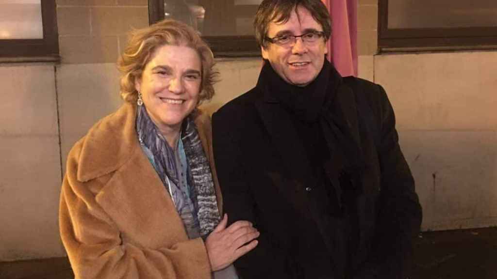 Pilar Rahola, en un evento con Puigdemont