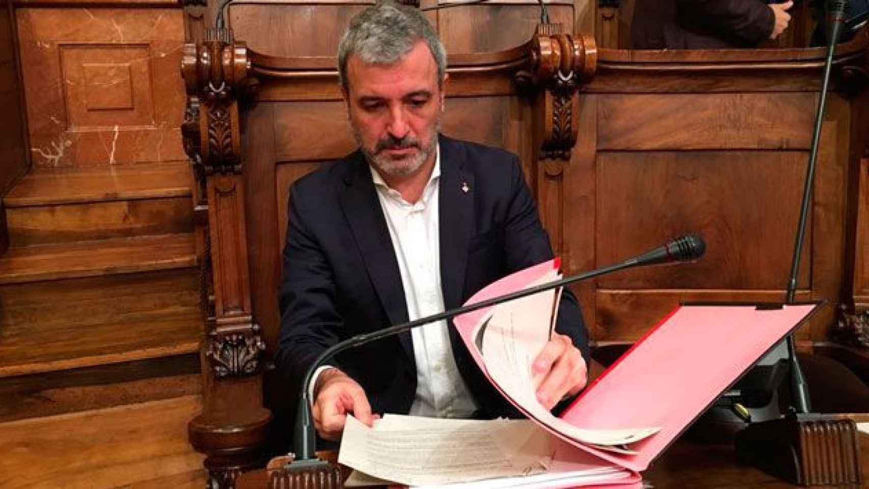 El concejal socialista Jaume Collboni, en el pleno municipal de octubre / CG