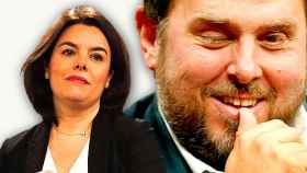 Soraya Sáenz de Santamaría y Oriol Junqueras / FOTOMONTAJE DE CG