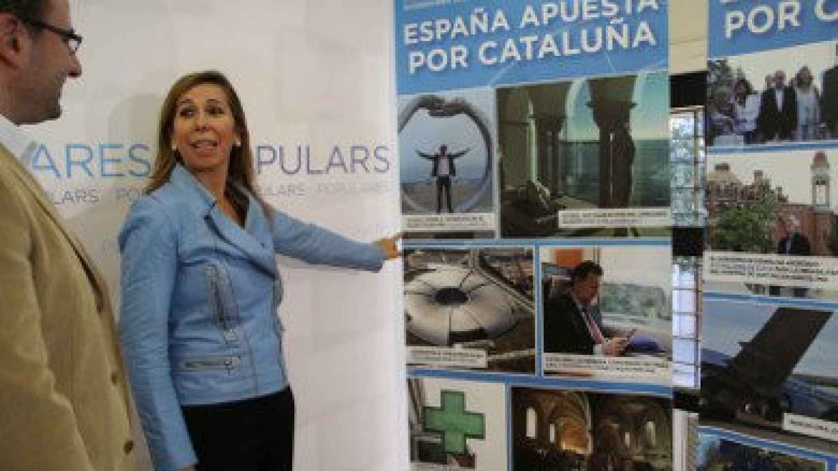 La presidenta del PP catalán, Alicia Sánchez-Camacho, en la presentación de la campaña 'España apuesta por Cataluña'