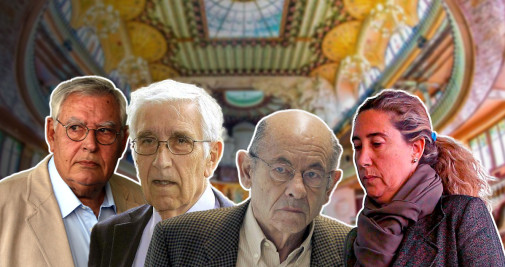 De izquierda a derecha, Jordi Montull, Daniel Osàcar, Fèlix Millet y Gemma Montull, los principales responsables del expolio del Palau de la Música condenados hace ahora cinco años / CG