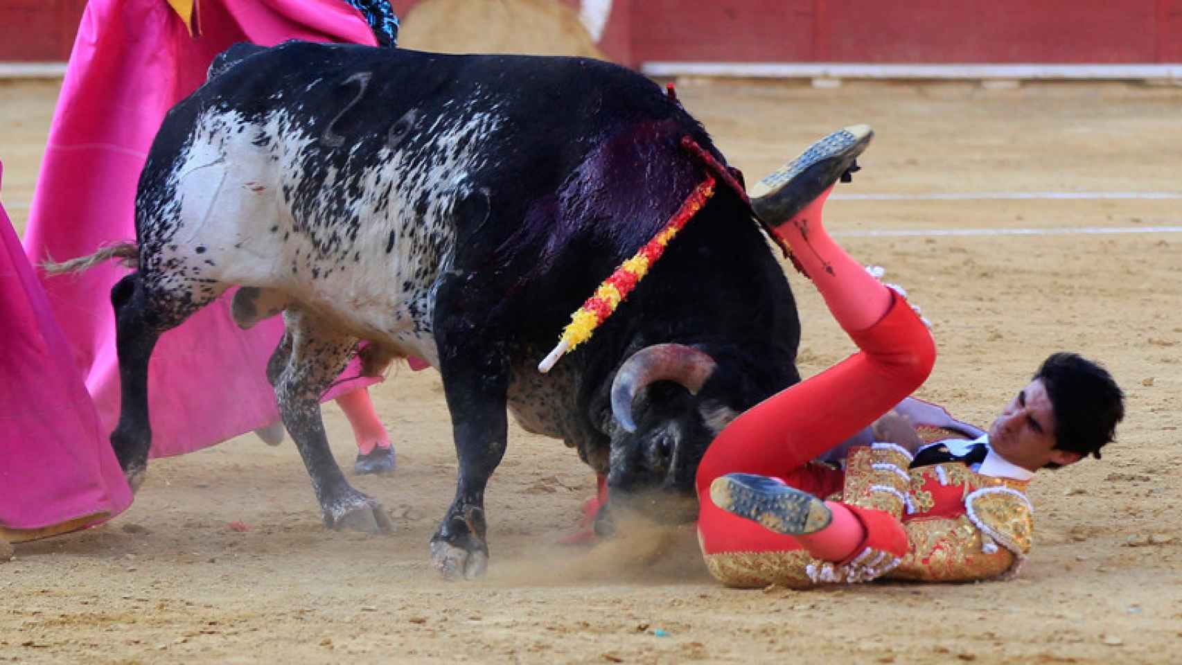 El torero Víctor Barrio en el momento de la cogida que le costó la vida.