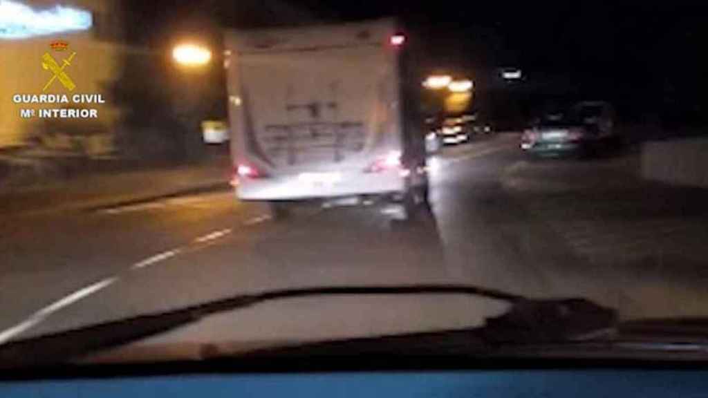 Persecución de la autocaravana durante una operación de la Guardia Civil.