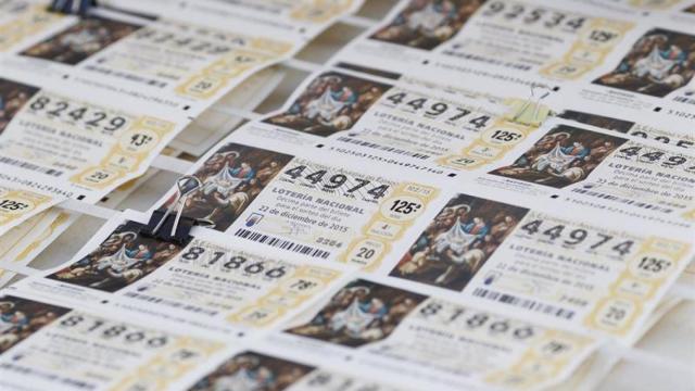 Billetes de la lotería de Navidad.