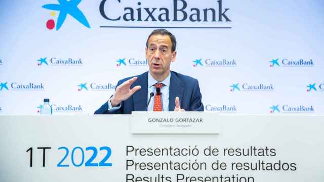 Gonzalo Gortázar, consejero delegado de Caixabank, durante la presentación de resultados del primer trimestre / CAIXABANK