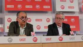 El dirigente de UGT, Pepe Álvarez, junto al de CCOO, Ignacio Fernández Toxo / EP