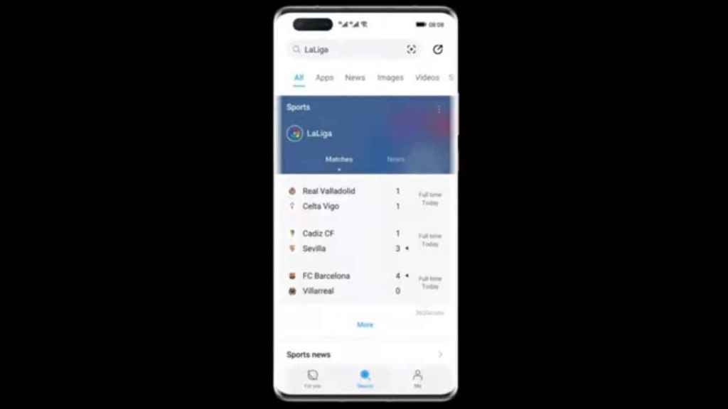 El buscador Petal Search en un teléfono Huawei