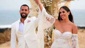 Omar Sánchez y Anabel Pantoja durante su boda / EP