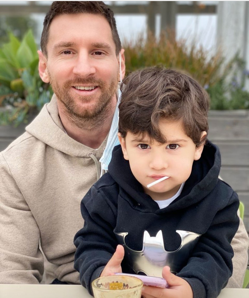 Leo Messi con Ciro Messi