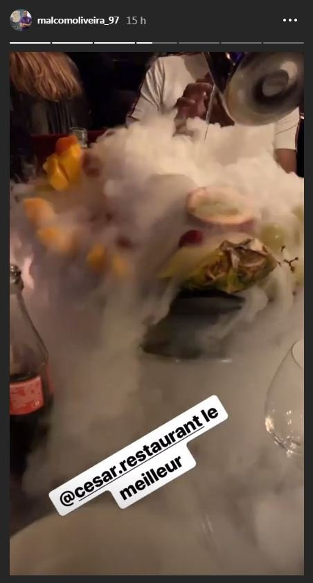 Uno de los platos que degustó Malcom / Instagram