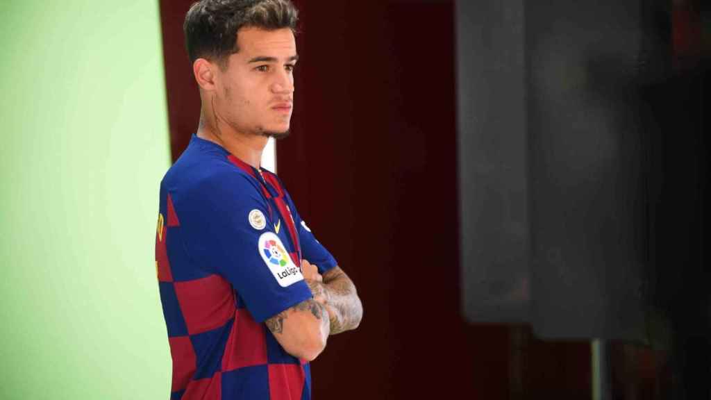 Philippe Coutinho en una sesión fotográfica del club / FC Barcelona