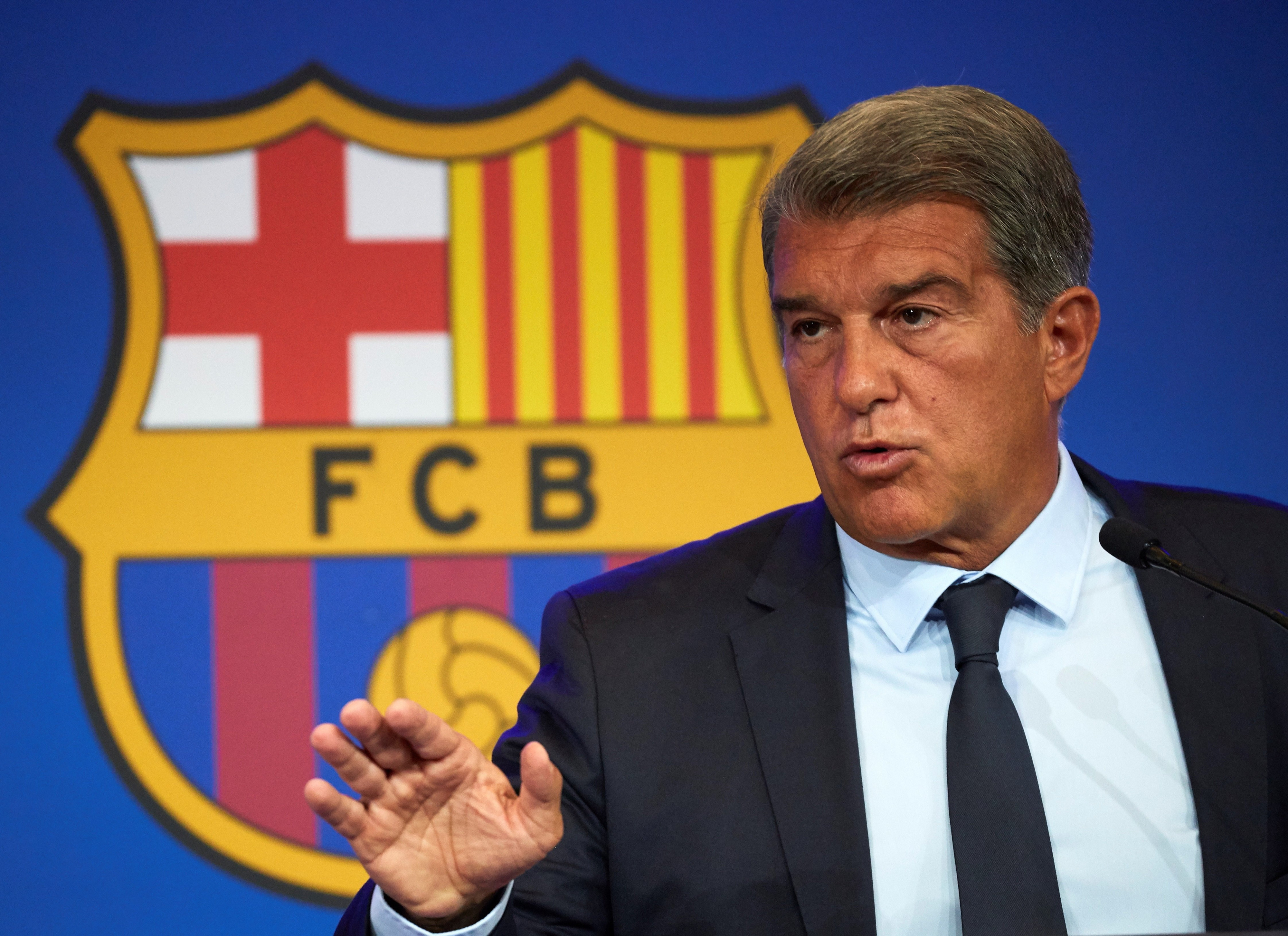 Joan Laporta en rueda de prensa / EFE