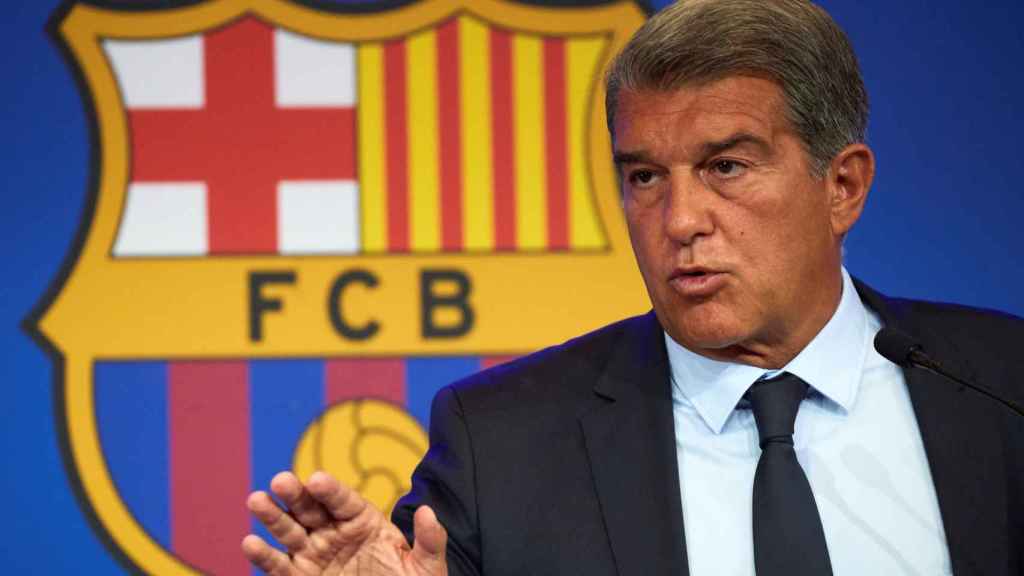 Joan Laporta en rueda de prensa / EFE