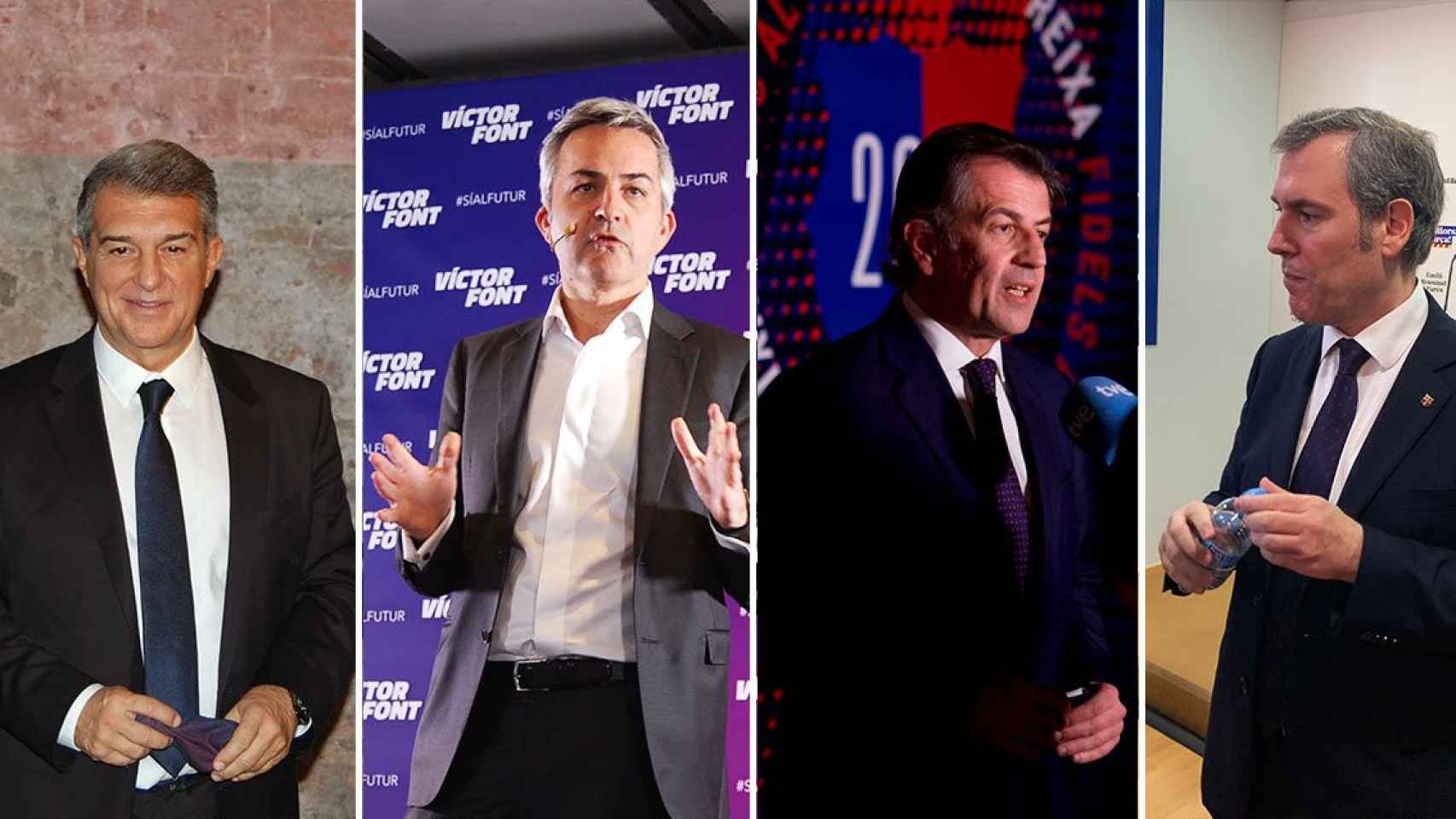 Joan Laporta, Víctor Font, Toni Freixa y Emili Rousaud / CULEMANIA